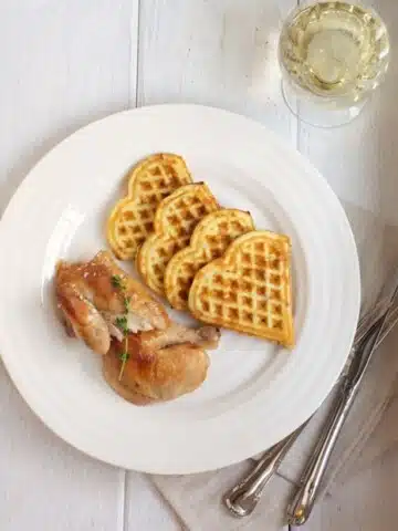 roast chicken bacon chive waffles