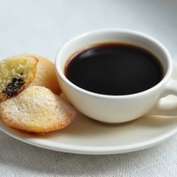 madeleines with nutella coffee