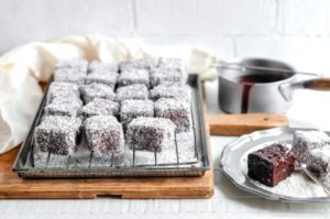 lamingtons on wire rack