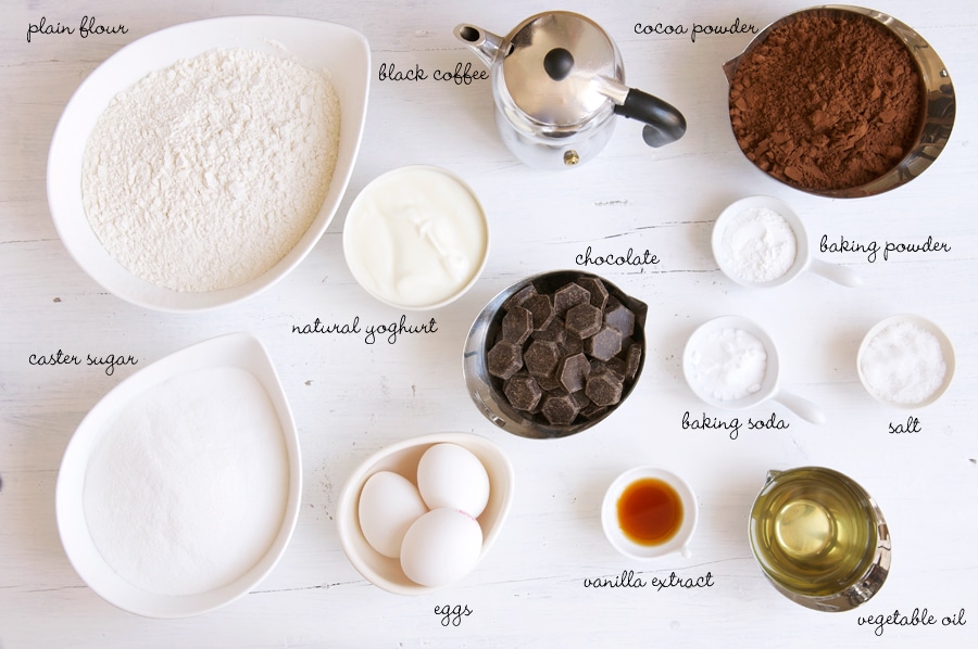 ingredients for ultimate chocolate cake