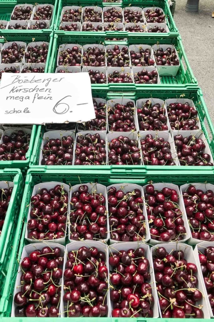 cherries at the farmers market