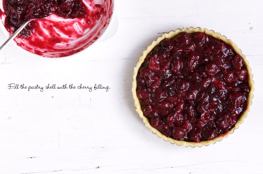 step by step photos for making cherry pie