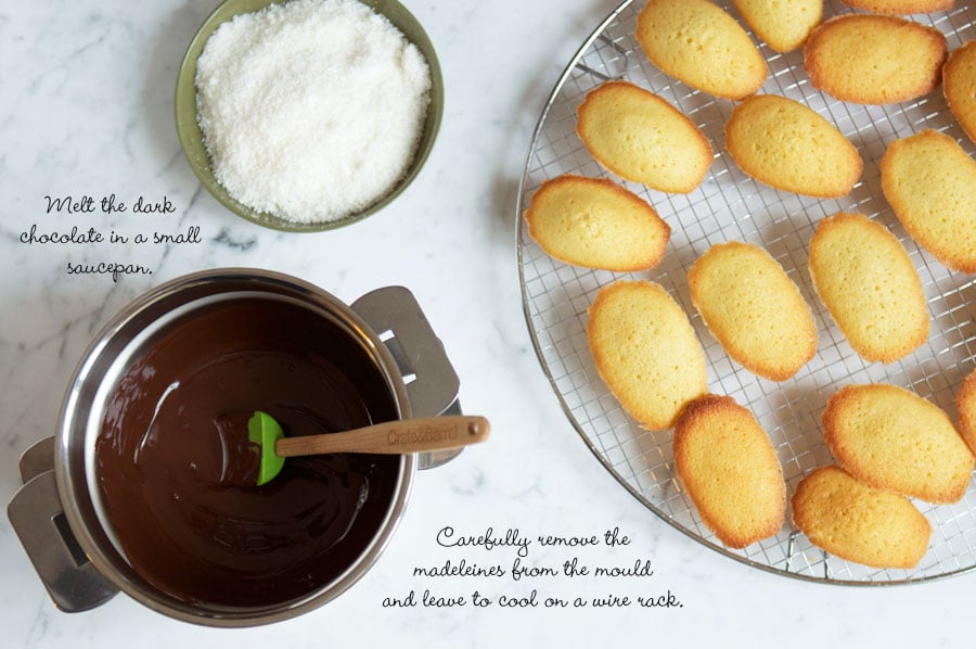 step by step photos for making madeleines