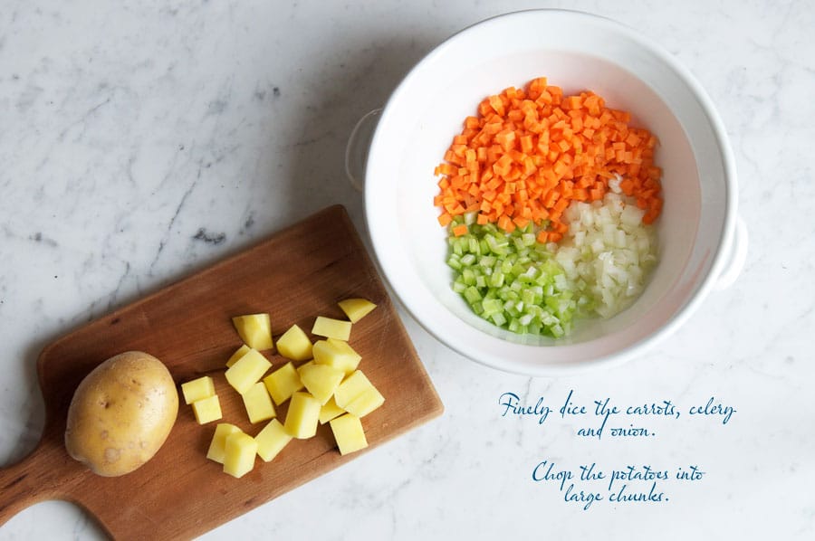 step by step photos for making vegetable barley soup