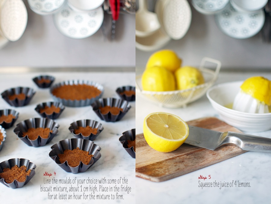 Step-by-step photos for making lemon curd tarts