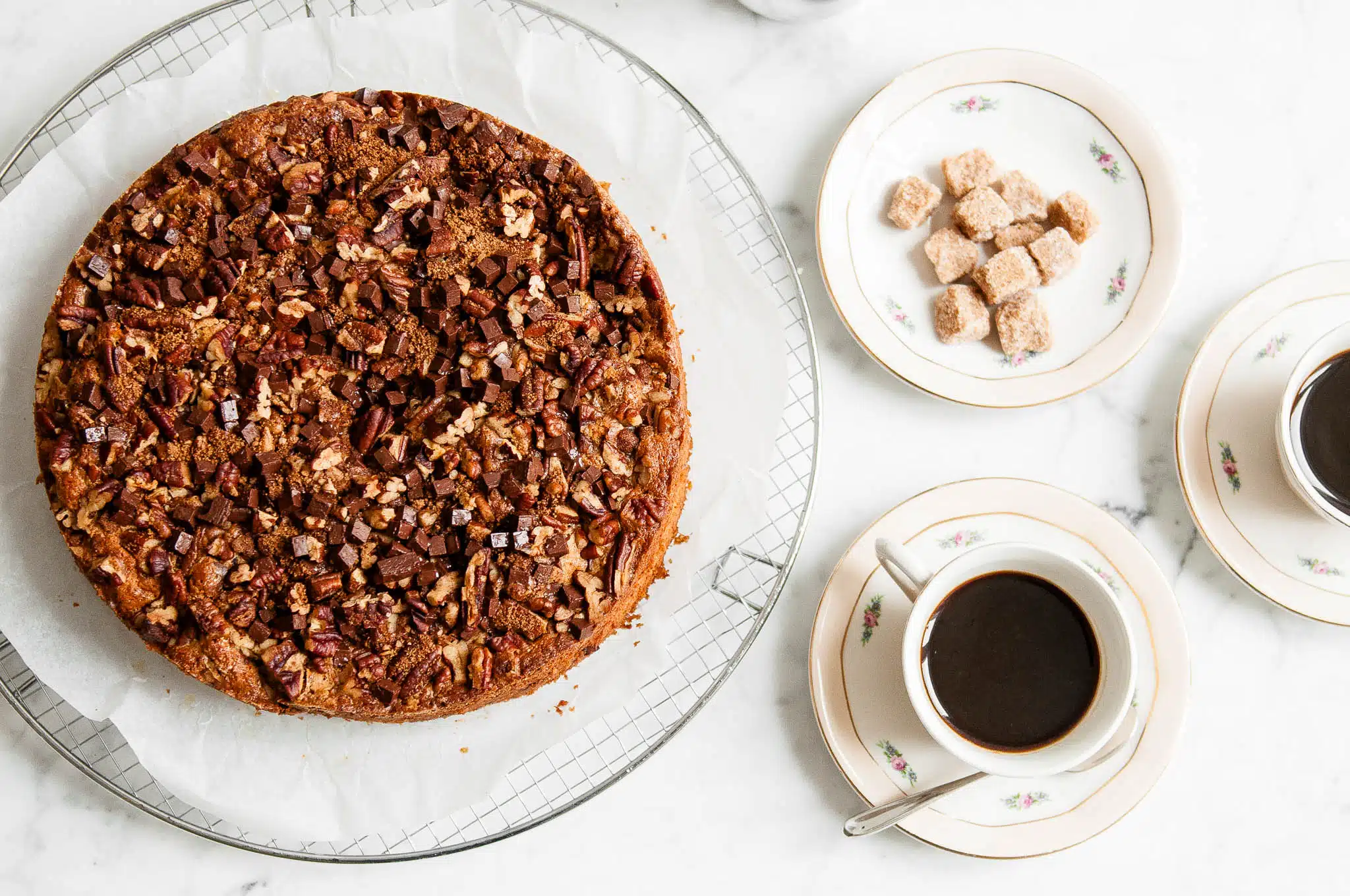 chocolate pecan coffee cake