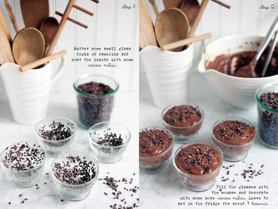 step by step photos for making chocolate mousse