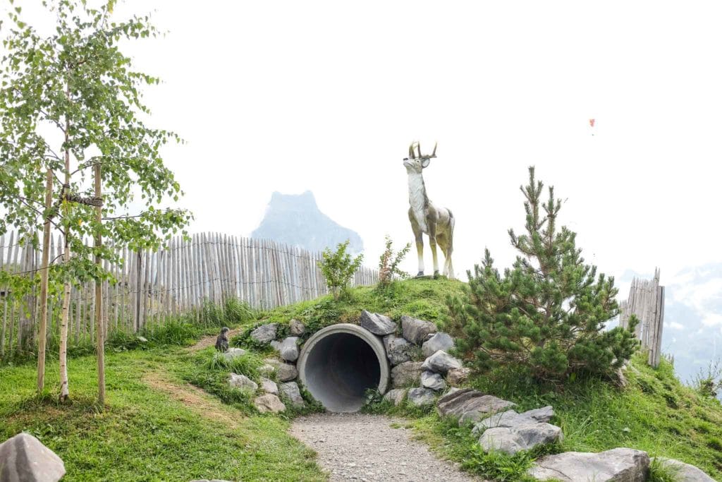 small tunnel at playground at brunni engelberg