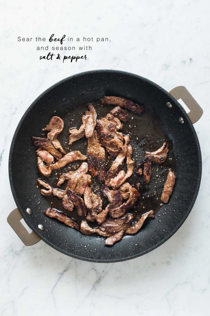 how to make pad see ew, seared beef in non-stick pan