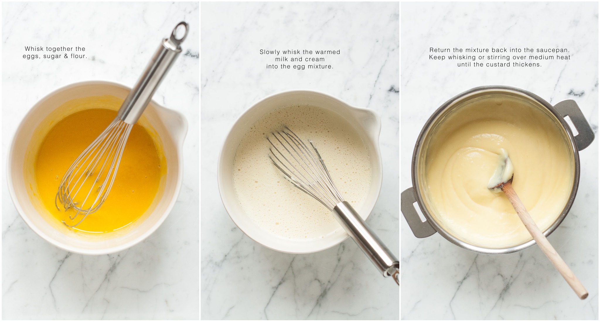 How to make crème pâtissière with step-by-step photos