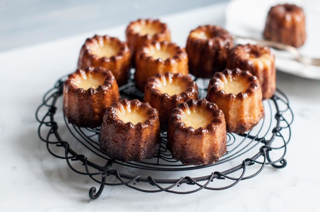 canneles on wire rack