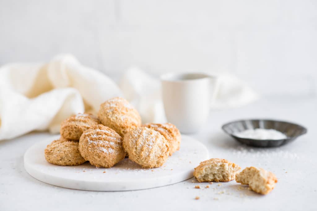 healthy oatmeal cookies on marble plate