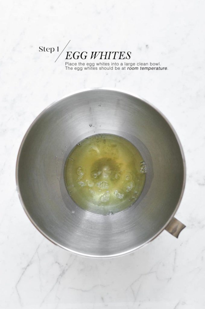 mixing bowl with egg whites