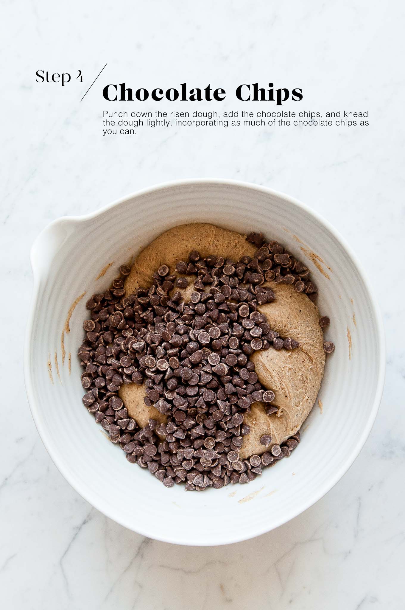 dough for chocolate chip hot cross buns