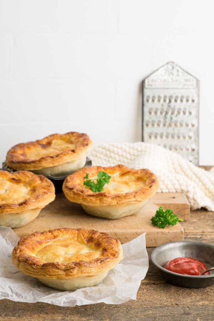 classic meat pies with tomato sauce