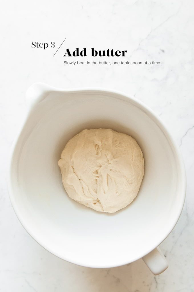 butterzopf dough in mixing bowl
