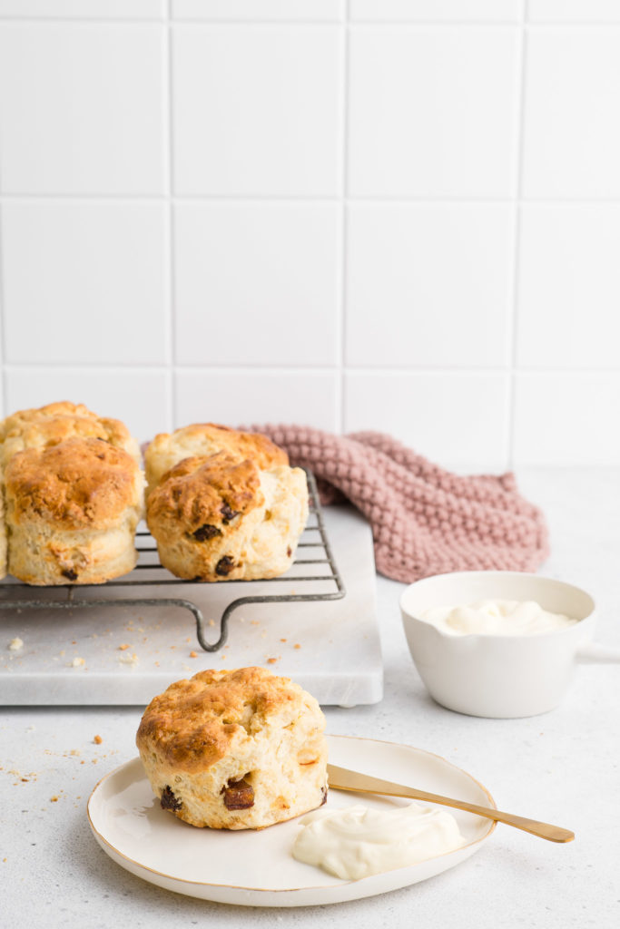 date scones on wire rack