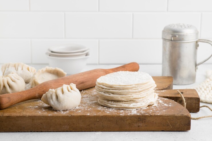 Homemade Dumpling Wrappers with step-by-step photos