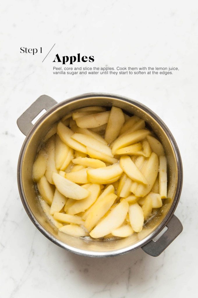 apples cooking in saucepan