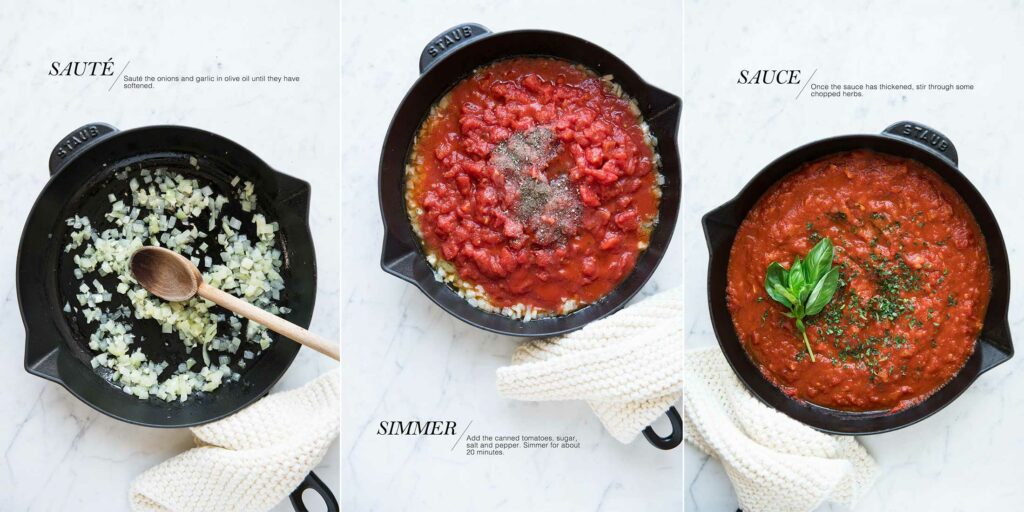 step by step photos for making tomato sauce