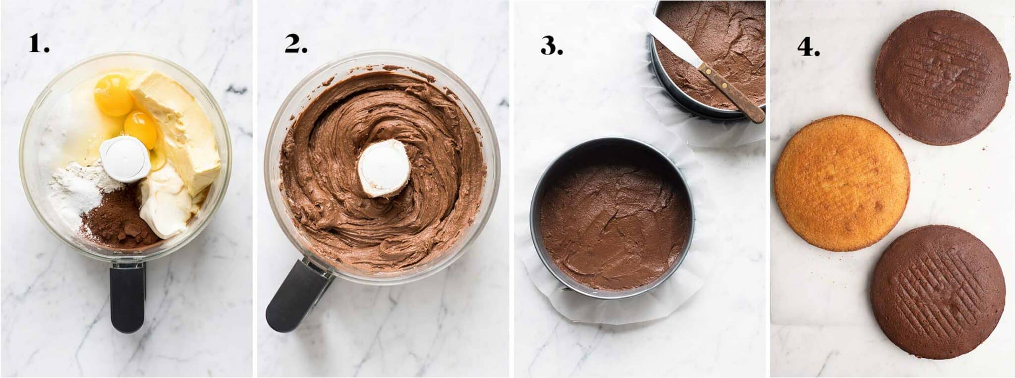 how to make chocolate cakes in food processor