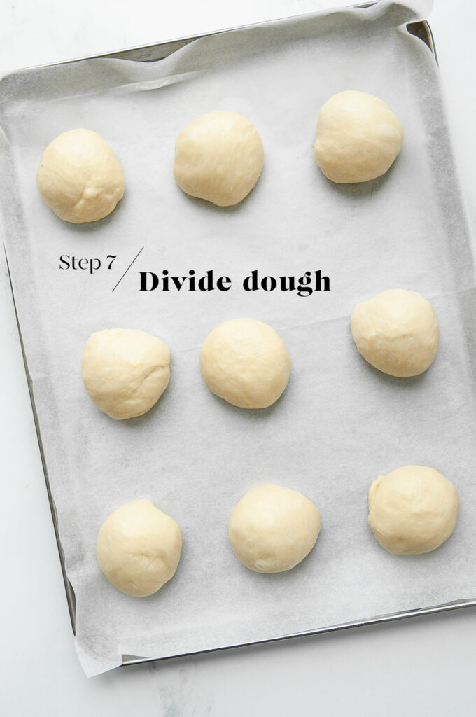 diving dough for red bean buns (anpan)
