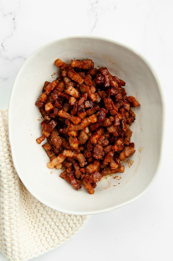 sautéed pork belly for bibimbap