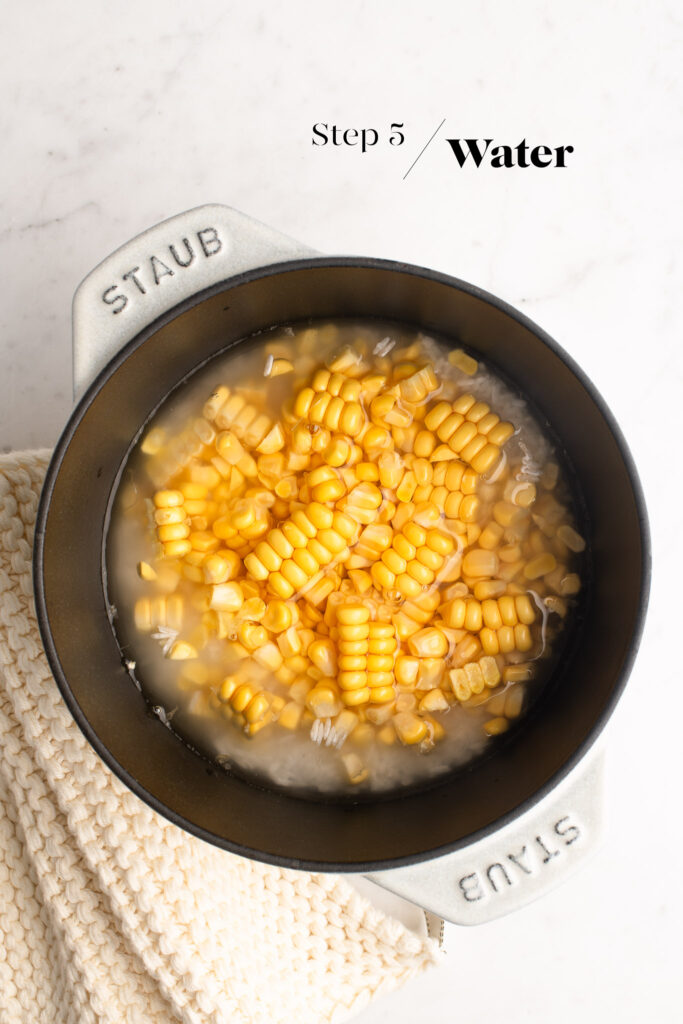corn rice before cooking