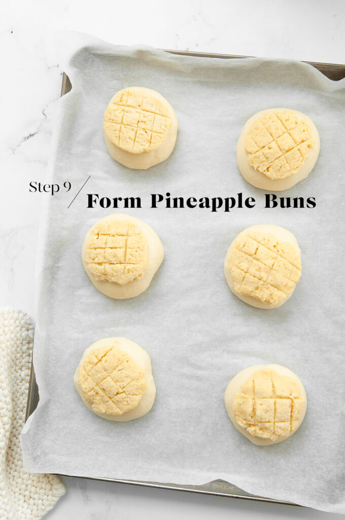 pineapple buns before baking
