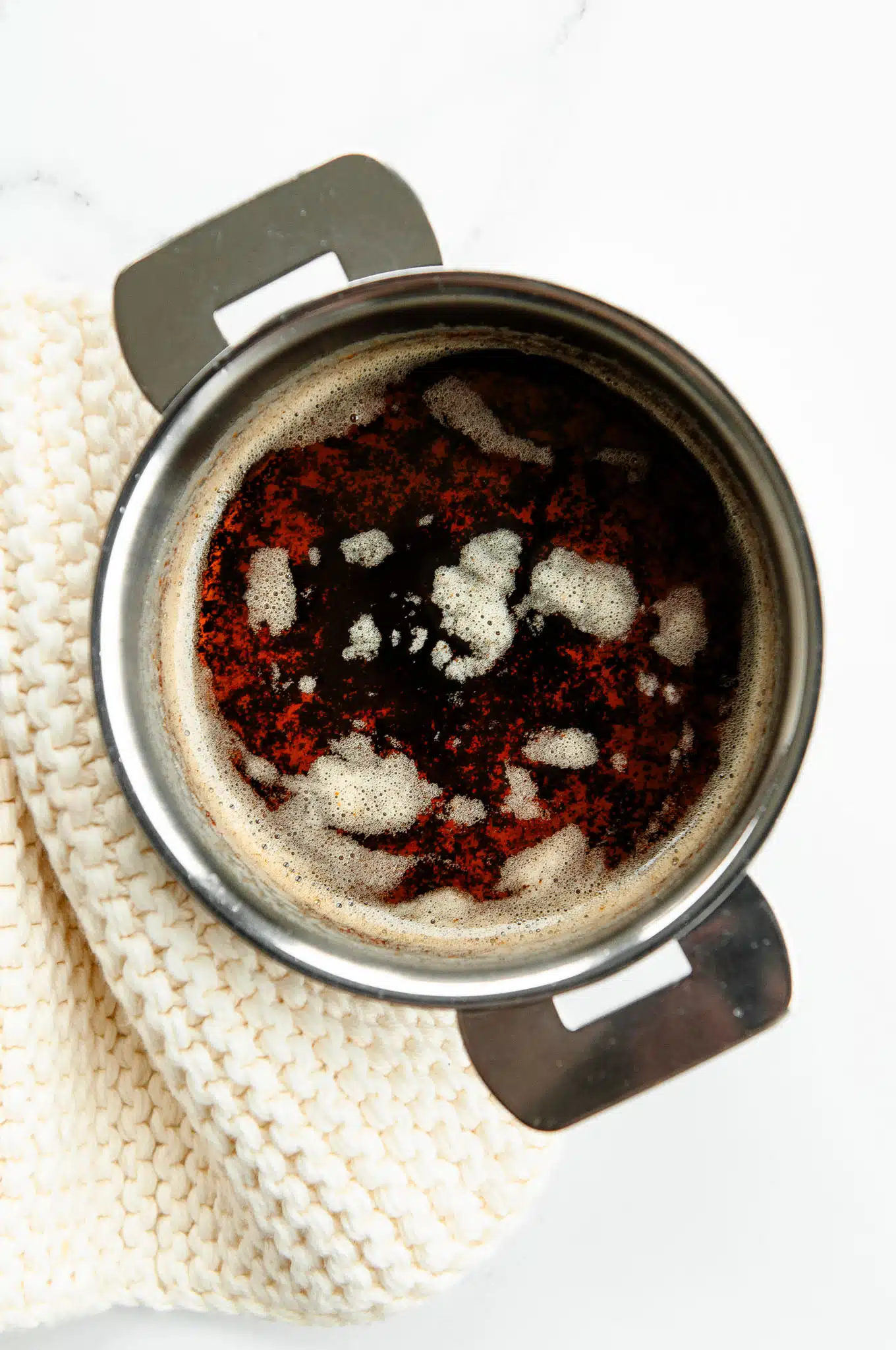 brown butter in small saucepan