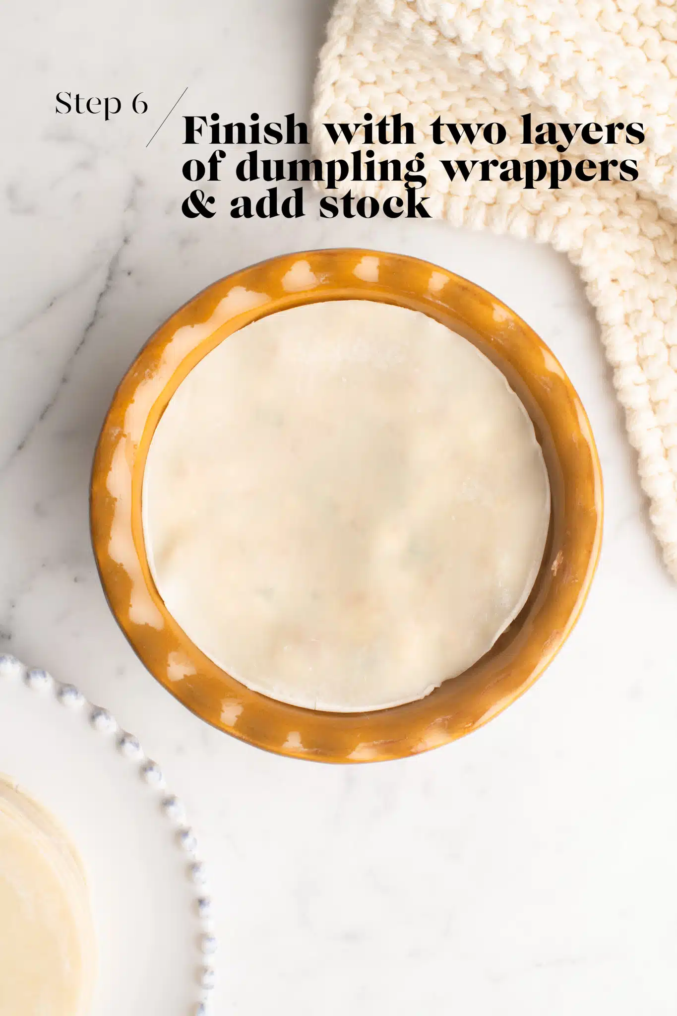 dumpling lasagna before cooking