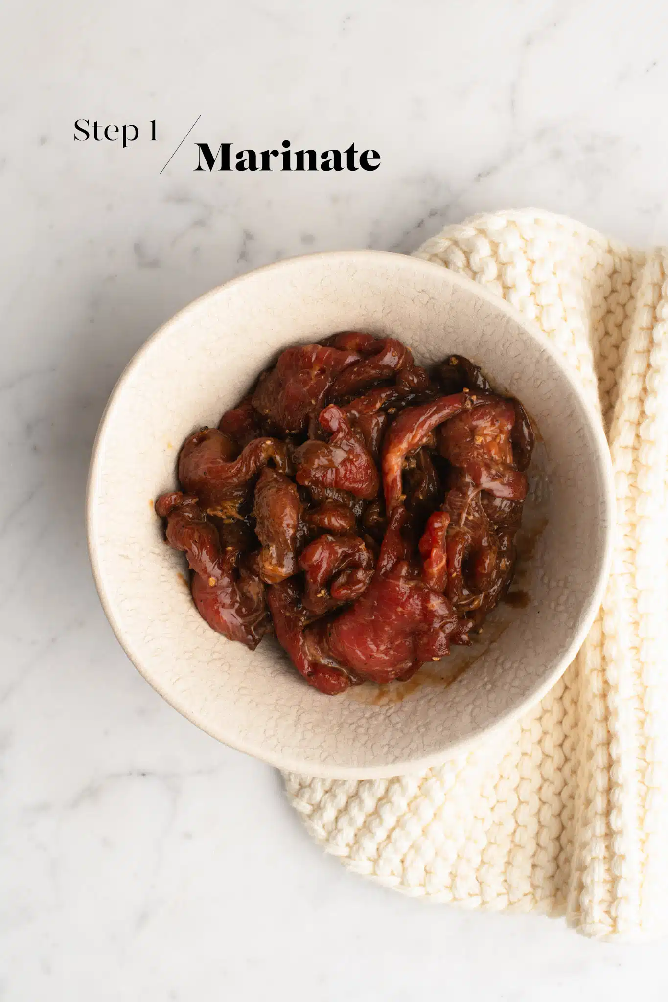 marinated meat in a bowl