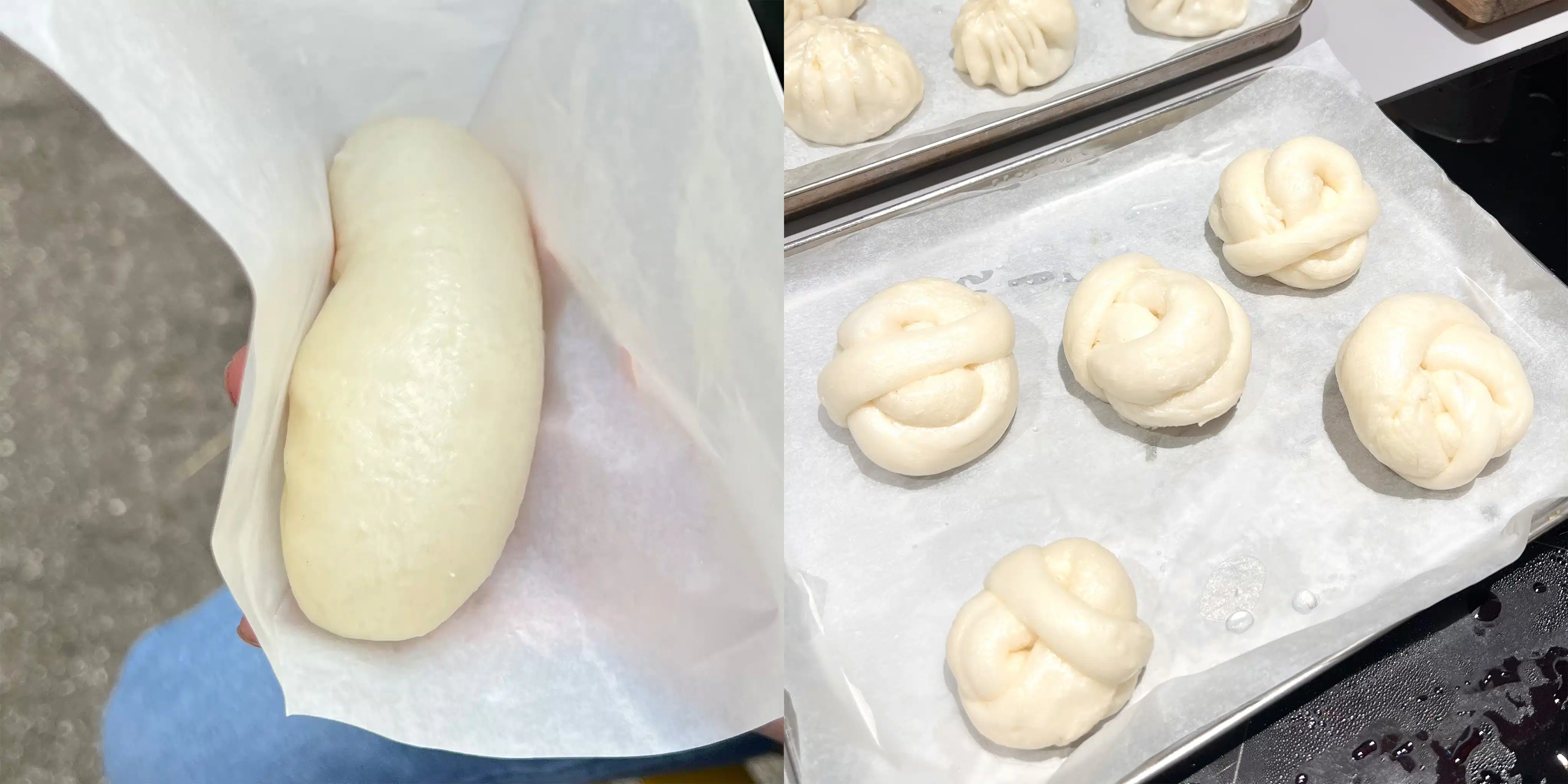 different ways to shape bao buns