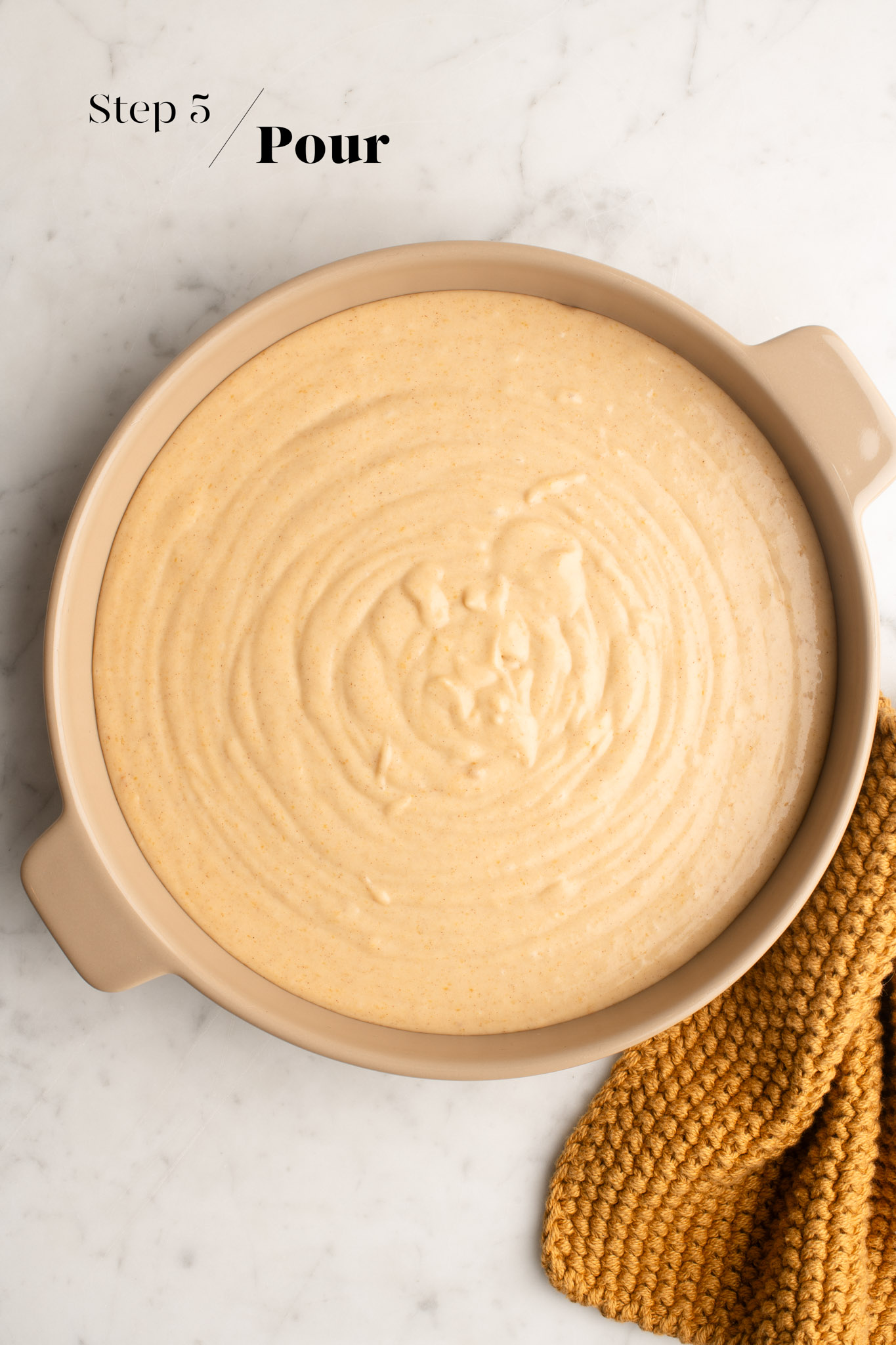 mochi cake before baking