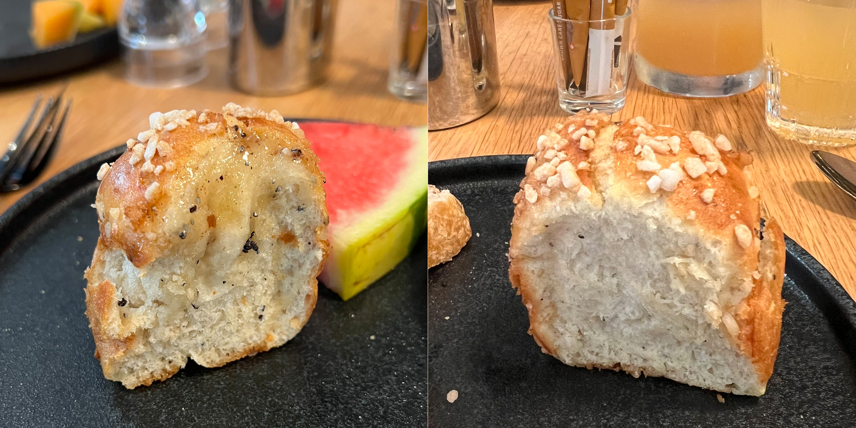 mini cardamom buns on breakfast plate