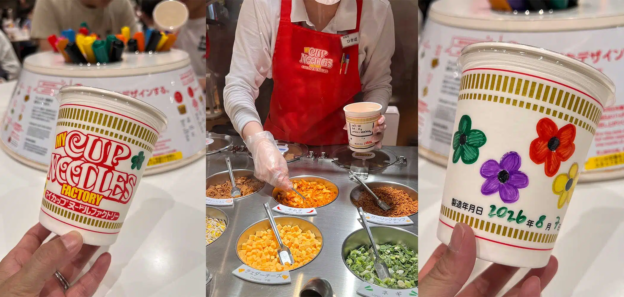 personalised cup noodles from cup noodle factory in yokohama