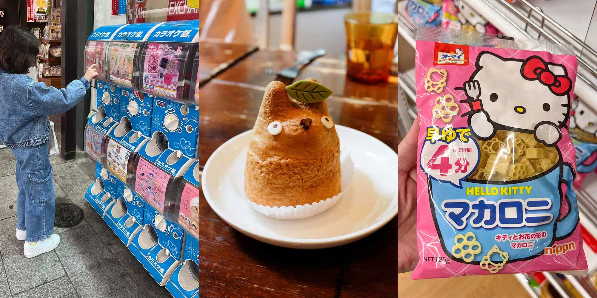 gachapon arcade and totoro cream puffs