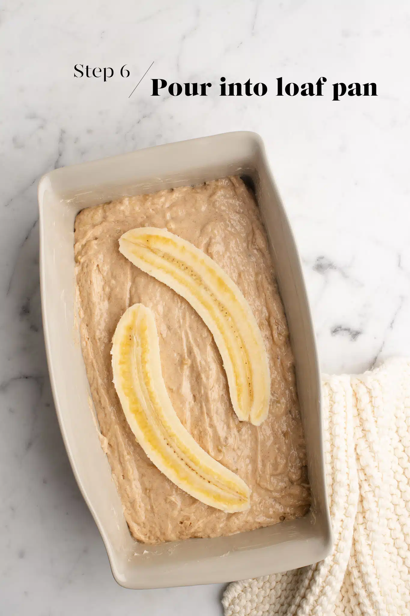 banana bread before going in the oven
