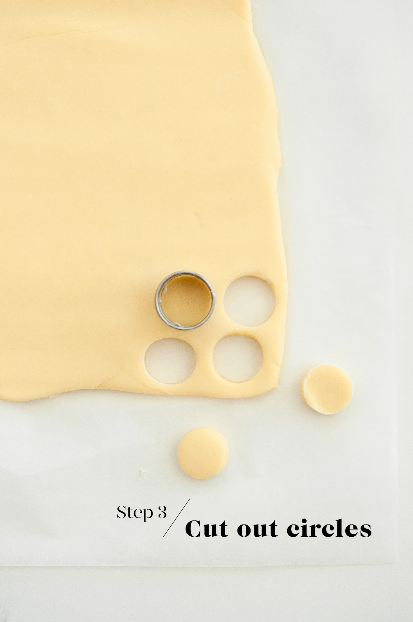 cutting out shapes from mochi dough
